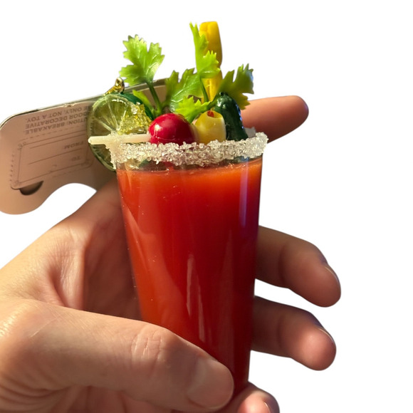 Bloody Mary Cocktail Glass Christmas Tree Ornament Wondershop Target - Picture 4 of 4